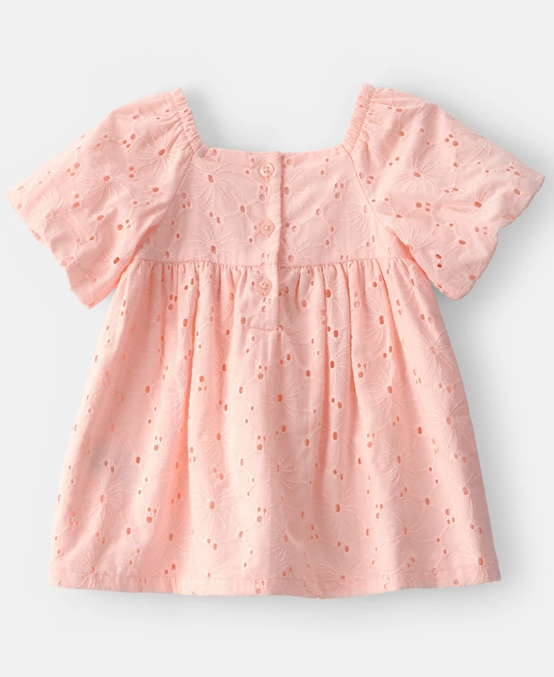 Carter's Baby Girls' Eyelet Short-Sleeve Dress