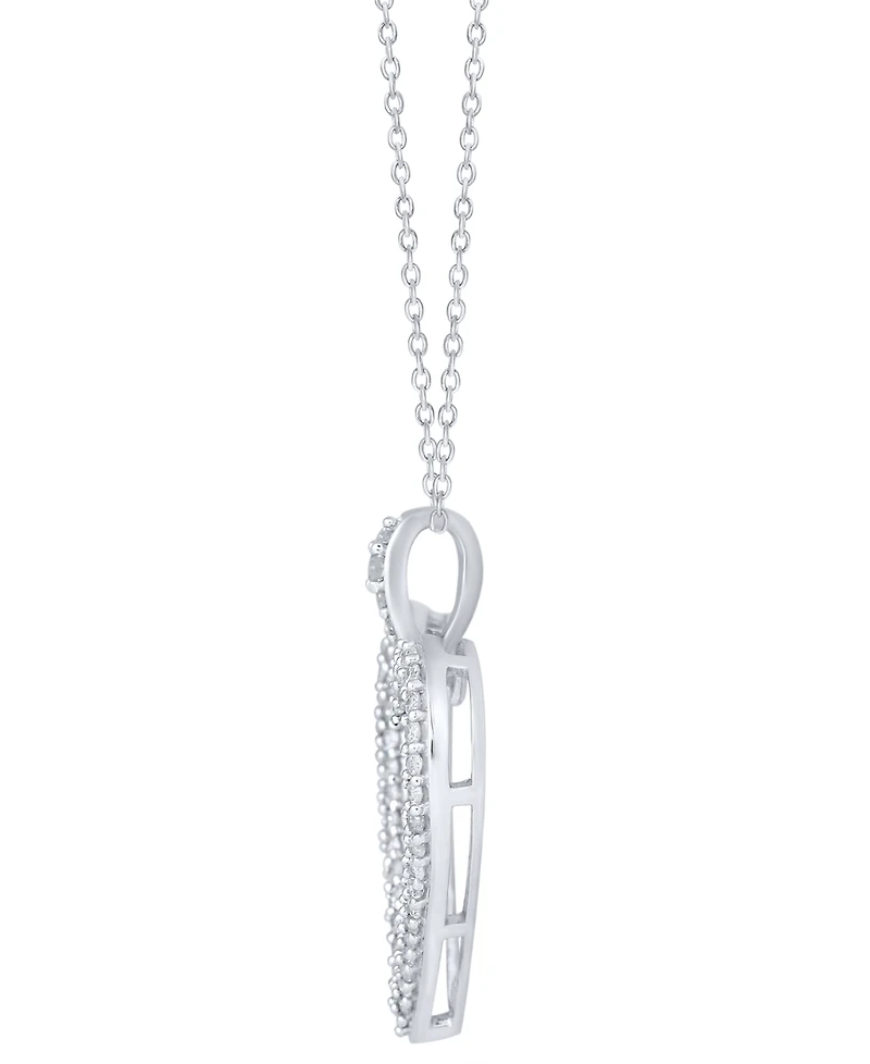 Macy's Diamond (1/2 ct. t.w.) Pendant Necklace in Sterling Silver