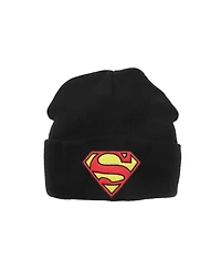 Dc Comics Men's Superman Superman Logo Embroidery Acrylic Knit Cuff Beanie