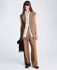 Kenneth Cole Women's Luxe Twill Sleeveless Vest