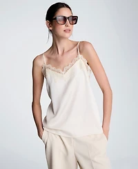 Kenneth Cole Women's Lace Trim V-Neck Camisole Top