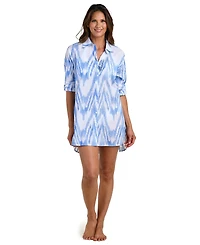 La Blanca Women's Tidal Wave Camp Cover-Up Swim Shirt
