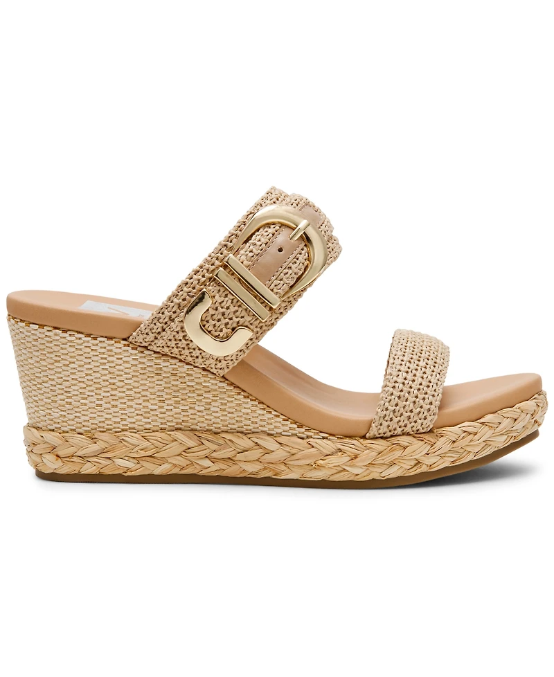 Dv Dolce Vita Women's Elena Double Buckle Platform Wedge Sandals