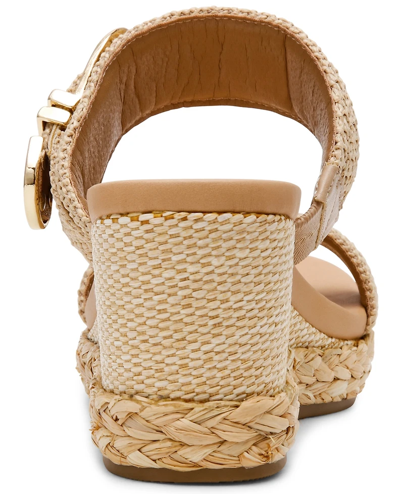 Dv Dolce Vita Women's Elena Double Buckle Platform Wedge Sandals