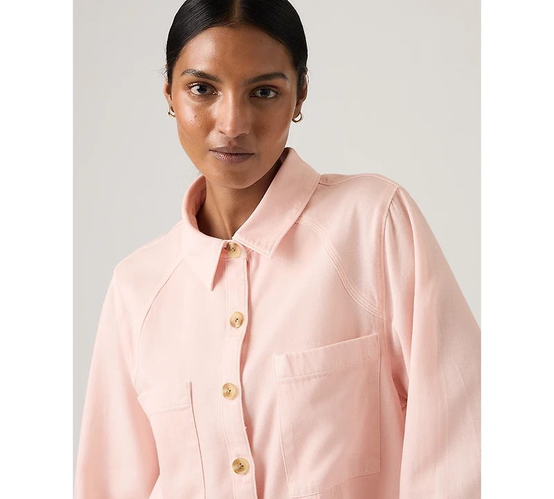 Levi's Women's Long-Sleeve Utility Crop Top