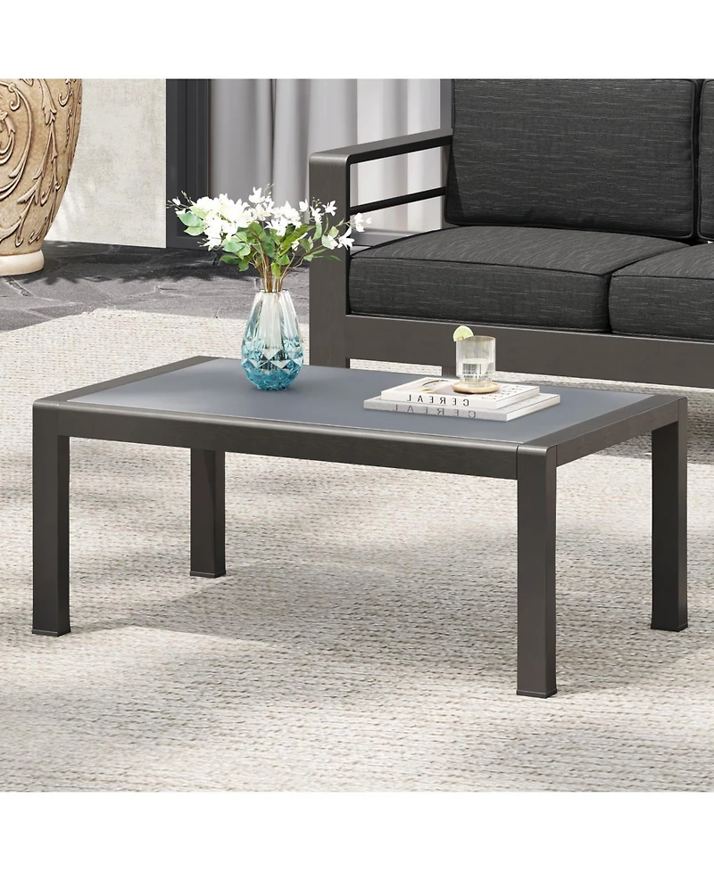 Streamdale Furniture Aluminum Coffee Table - Weather Resistant Minimalist Design