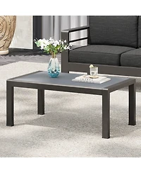 Streamdale Furniture Aluminum Coffee Table - Weather Resistant Minimalist Design