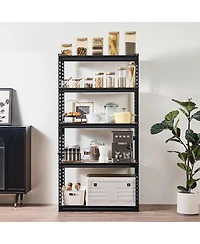 Mecale 5-Tier Storage Shelves, 2000-Lb Capacity, 16"D x 32"W x 62.8"H, Adjustable Metal Utility Rack, Black