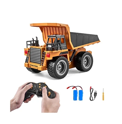 Slickblue Remote Control Construction Dump Truck Toy 1:18 Scale