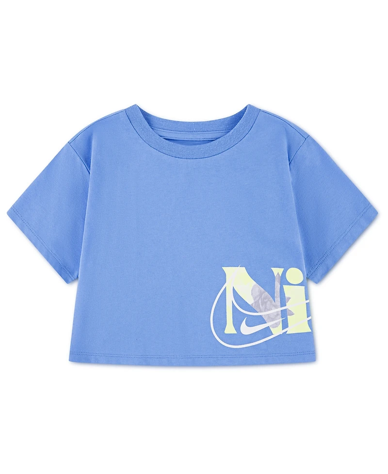 Nike Girls' Toddler 2T-4T Move with Nature Boxy Crewneck T-Shirt