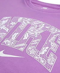 Nike Girls' Toddler 2T-4T Lace It Up Long-Sleeve Top and Leggings, 2-Piece Set