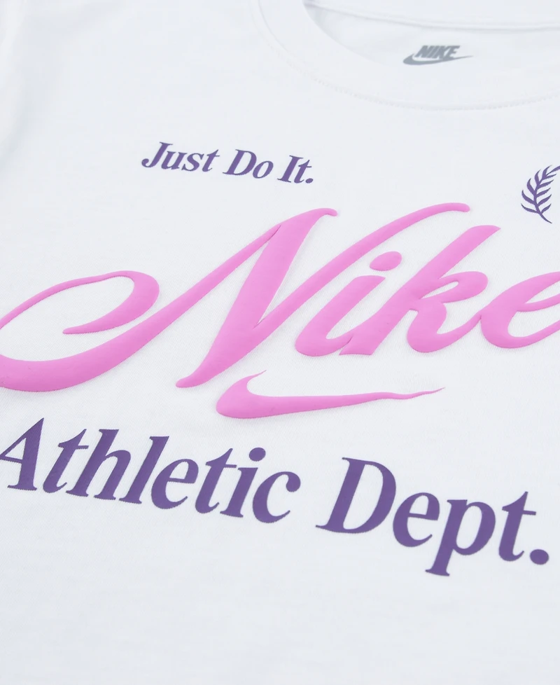 Nike Girls' 4-6X Tennis Lifestyle Crewneck T-Shirt and Shorts, 2-Piece Set