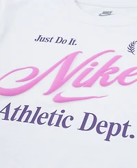 Nike Girls' 4-6X Tennis Lifestyle Crewneck T-Shirt and Shorts, 2-Piece Set