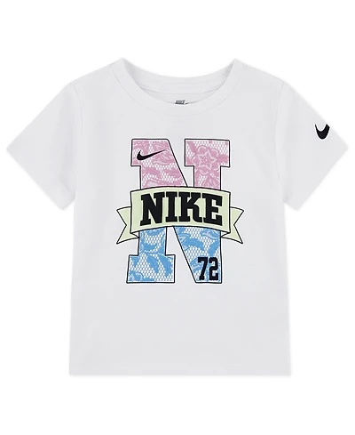 Nike Girls' Toddler 2T-4T Lace It Up Ringlet Crewneck T-Shirt