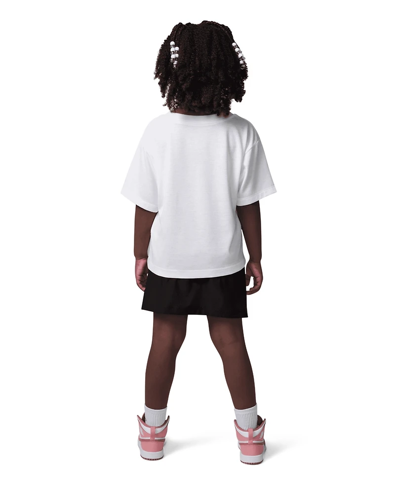 Jordan Girls' 4T-6X Crafted Utility Crewneck T-Shirt and Skort, 2-Piece Set