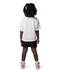 Jordan Girls' 4T-6X Crafted Utility Crewneck T-Shirt and Skort, 2-Piece Set