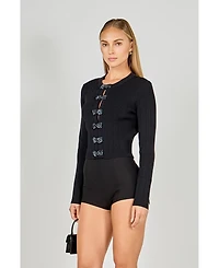 endless rose Women's Bow Detail Cropped Top