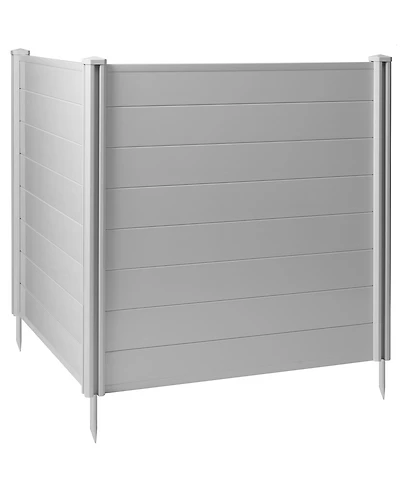 Casafield 48" x 48" Privacy Screen - Outdoor Vinyl Fence Panel Enclosure for Ac / Trash Bins / Pool Equipment