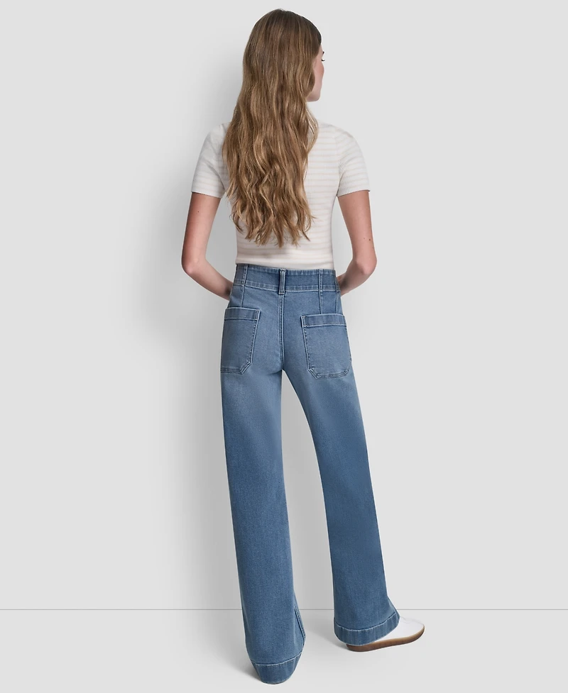 Dkny Jeans Petite High-Rise Wide Leg