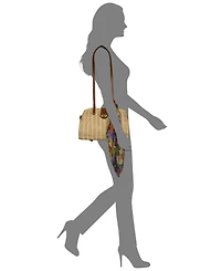 Patricia Nash Isere Small Wicker Scarf Satchel Bag