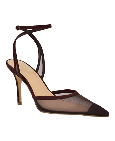 Calvin Klein Women's Ozala Mesh Ankle Strap Stiletto Pumps