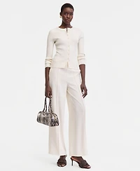 I.n.c. International Concepts Women's Ribbed Crewneck Cardigan, Macy's Exclusive