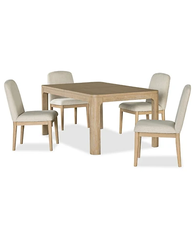 Furniture Marcel Dining 5-Pc. Set (Rectangular Table & 4 Side Chairs)