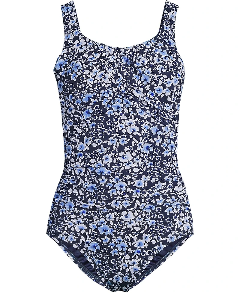Lands' End Women's SlenderSuit Carmela One Piece Swimsuit