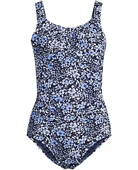 Lands' End Women's SlenderSuit Carmela One Piece Swimsuit