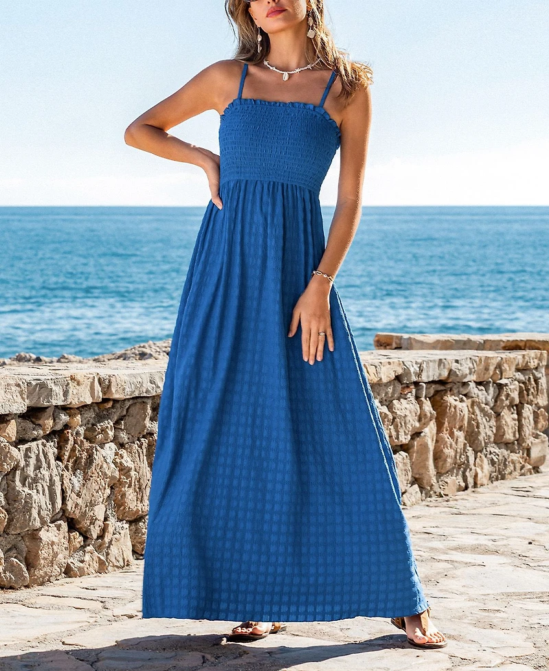 Cupshe Women's Azure Shore Maxi Beach Dress