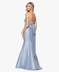Betsy & Adam Women's Strapless Long Gown