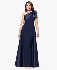 Betsy & Adam Women's One-Shoulder Gown