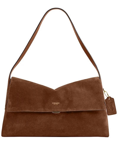 Coach Suede Large Chelsea Shoulder Bag