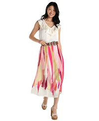 Liverpool Los Angeles Women's Woven Pull-On A-Line Maxi Skirt