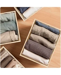 Sorbus 3 Piece Wood Crates - for Pantry Organizer Storage, Closet, Cabinet Organizers