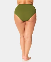Anne Cole Plus High-Waist Bikini Bottoms