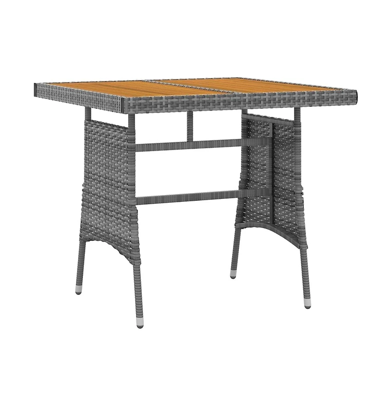 vidaXL Outdoor Dining Set Grey Pe rattan Standard Durable