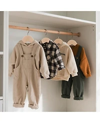 BP4U Kids Wooden Clothes Hangers, Baby Solid Wood Coat Shirt Top Hangers for Toddlers, Children, Youth's Jackets, Dresses, Blouse
