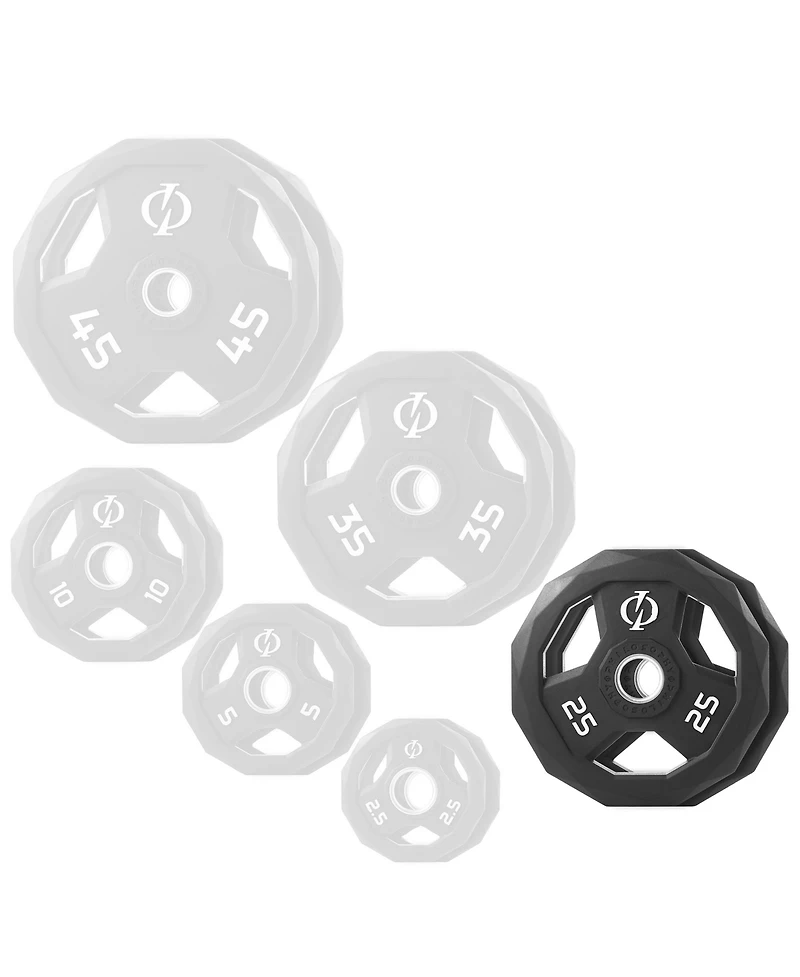 Philosophy Gym Set of 2 Rubber Coated 2-inch Olympic Grip Weight Plates ( Lb each) for Weightlifting