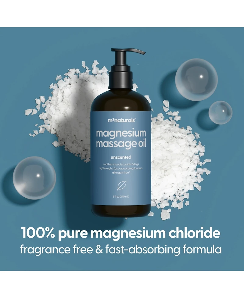 M3 Naturals Magnesium Massage Oil, 8oz