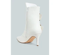 Ebera Chunky Buckle Strap Ankle Boots