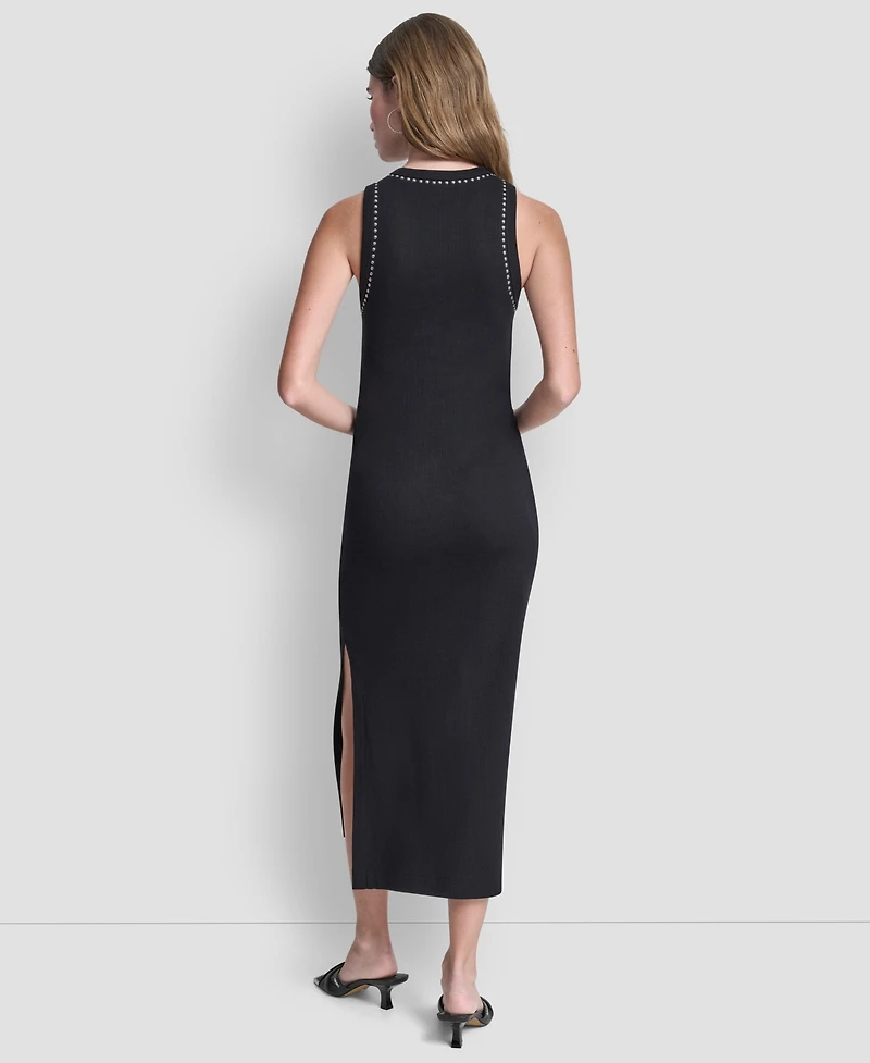 Dkny Jeans Women's Domestud Tank Crewneck Pencil Midi Dress