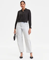 I.n.c. International Concepts Women's Gathered-Hem Shirt, Macy's Exclusive