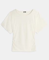 I.n.c. International Concepts Women's Ruched-Waist Short-Sleeve T-Shirt, Macy's Exclusive