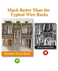 Aheaplus 23.6'' - 94.4'' Hanging Closet System Starter Kit