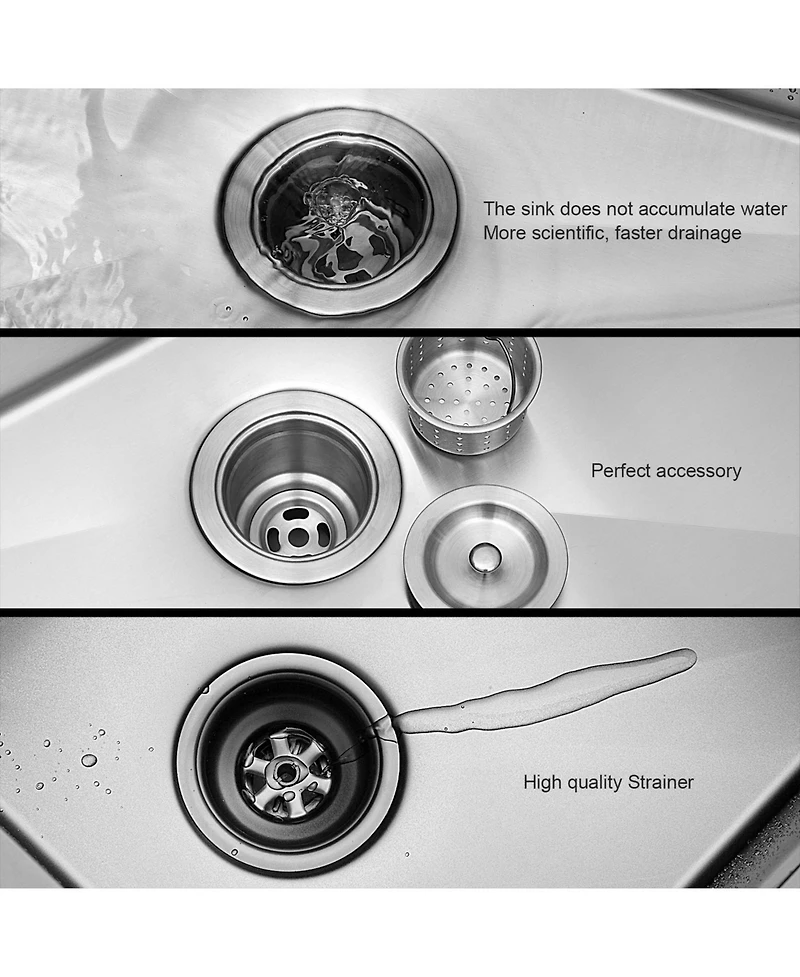 flynama 15x20x9inch Undermount Kitchen Sink Stainless Steel Single Bowl 16 Gauge Deep Basin