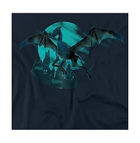 Harry Potter Men's Thestral Flies Over Hogwarts T Shirt