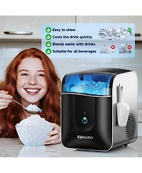 Euhomy 35-lb Ice Per day Nugget/Pebble Ice Maker with Auto-Cleaning and Ice Storage in Black