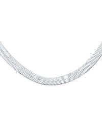 Bling Jewelry .925 Sterling Silver Flat Omega Herringbone Chain Choker Collar Necklace Made in Italy