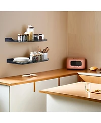 Lugo Garage Wall Shelves 24"x12", Black, 4 Pack